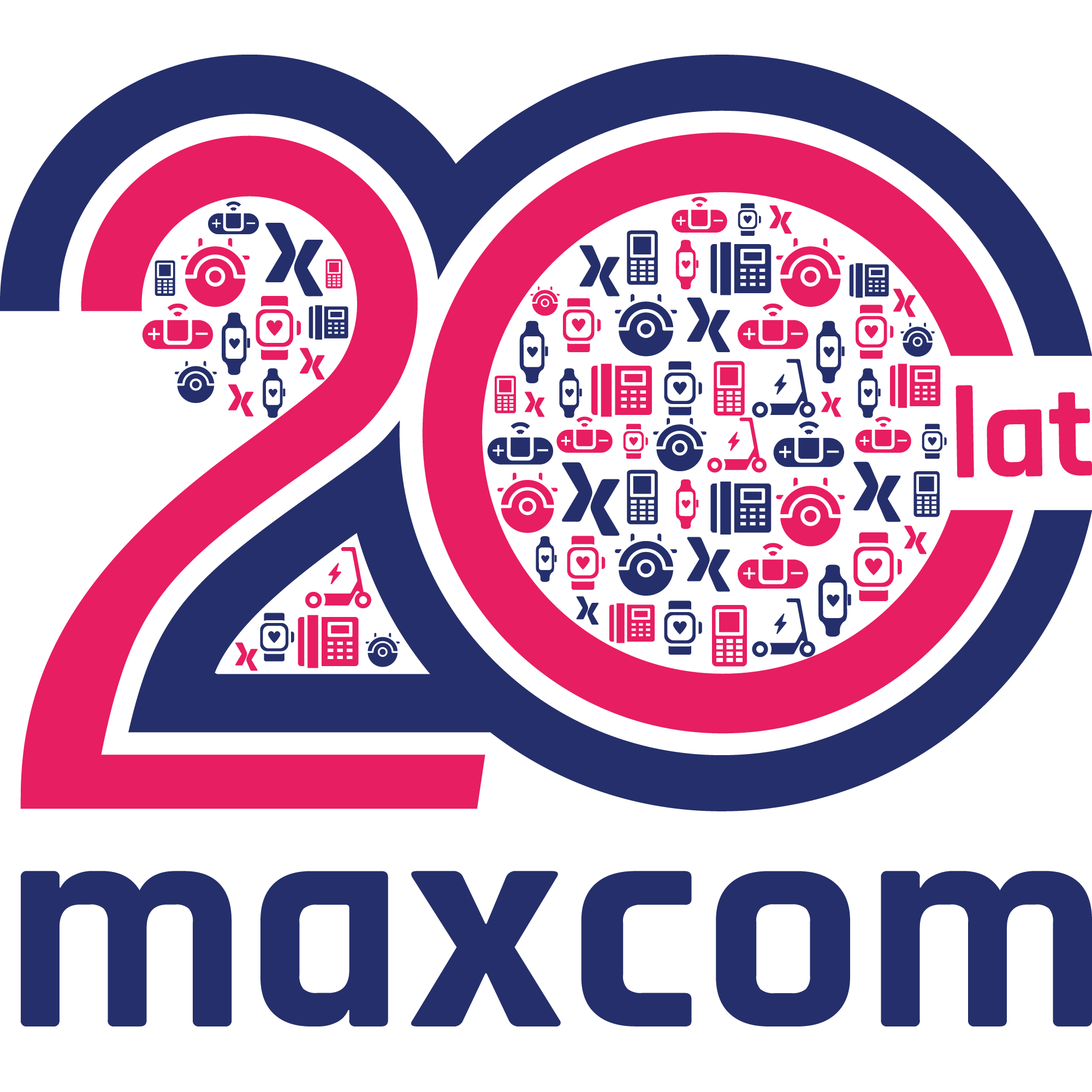 Maxcom świętuje jubileusz - to już 20 lat na rynku i ponad 1mln sprzedanych urządzeń w roku 4 Grafika logo20lat 1