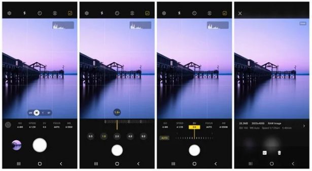 Samsung Expert RAW Camera App UI Design