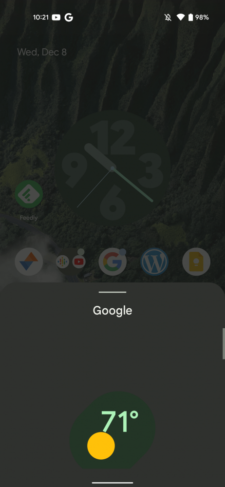 android 12 widget panel