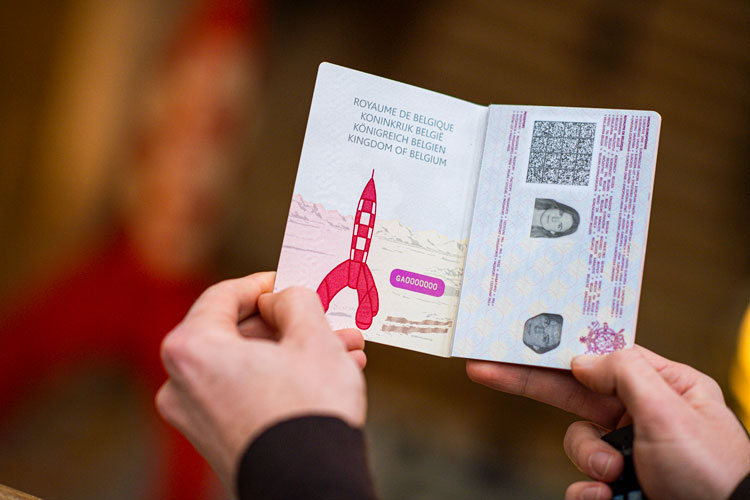 paszport belgia tintin