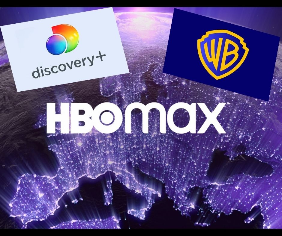 Grafika wyróżniająca na temat fuzji HBO MAX