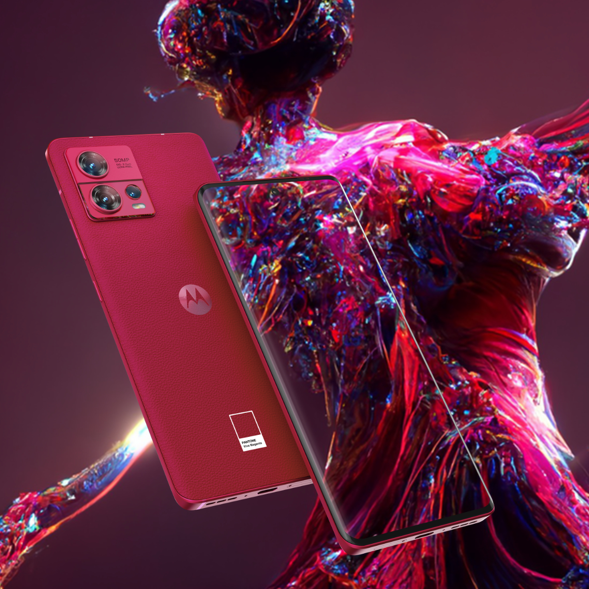 Motorola edge 30 fusion w kolorze roku Pantone – Viva Magenta. Partnerstwo owocuje kolejną wizualną petardą