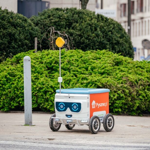 Robot automatyczny z Pyszne.pl wyjechał na ulice Warszawy! Czy Mateusz będzie w stanie pomóc ludzkim kurierom?