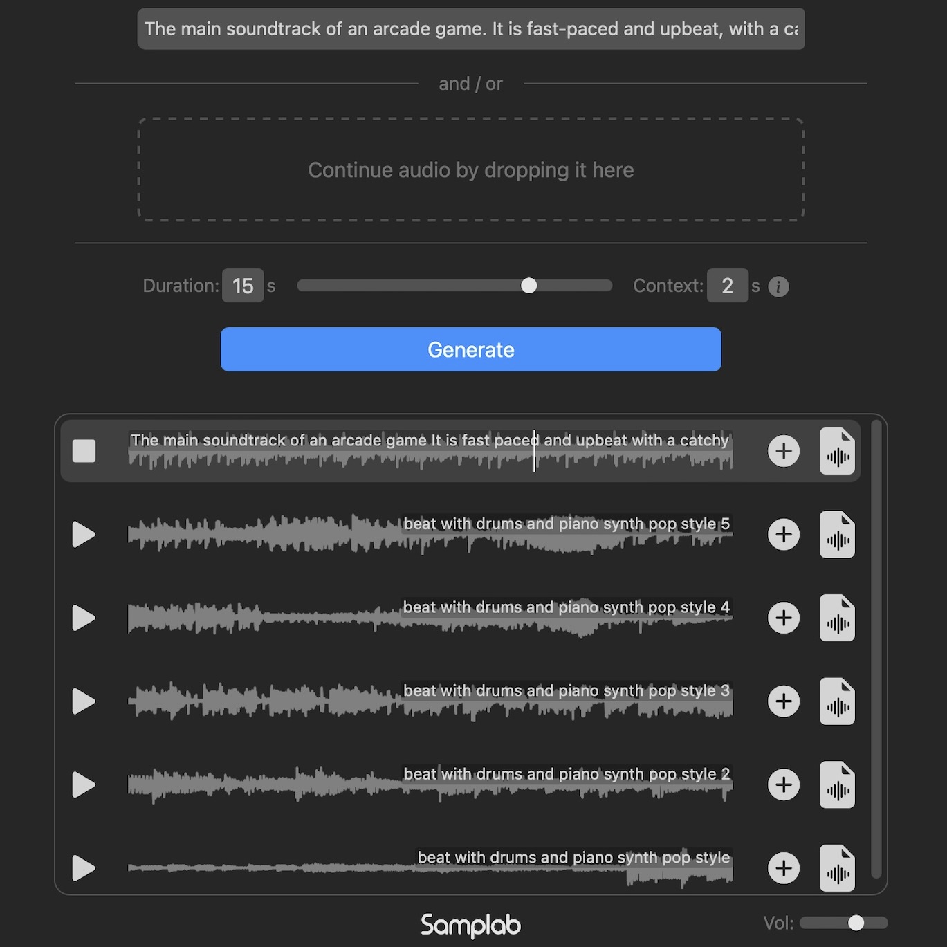 TextToSample