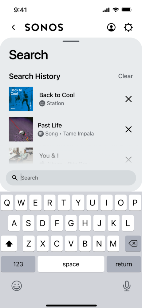 Sonos pokazuje nową apkę, uproszczona, zoptymalizowana i piękniejsza 9 Sonos App Search Results Light
