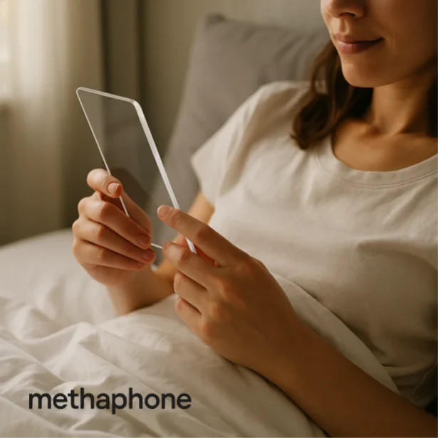 Przezroczysty telefon zawojował Instagram. O co tu właściwie chodzi? 7 METHA IN BED WITH LOGO 1024x1024@2x.png