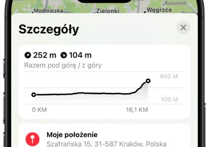 Apple udostępnia w mapach wskazówki dla rowerzystów. Sprawdzisz trasę również na Apple Watch