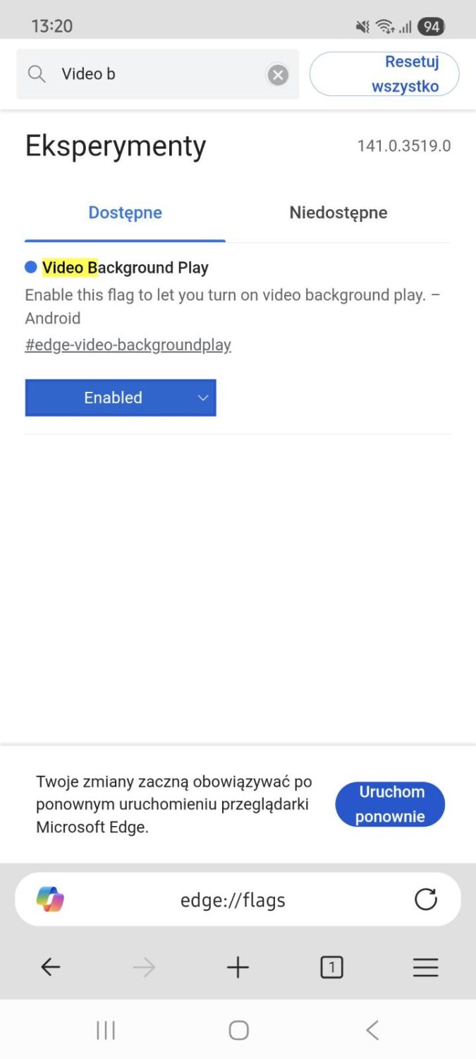 edge canary flags