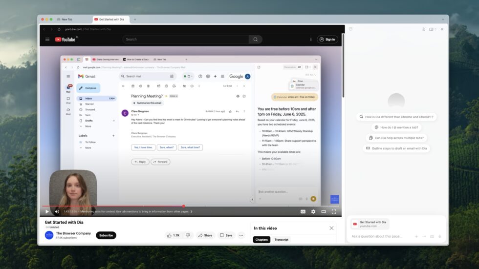 Przeglądarka AI Dia planner dnia