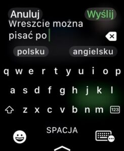 Polski słownik w Apple Watch w watchOS 26