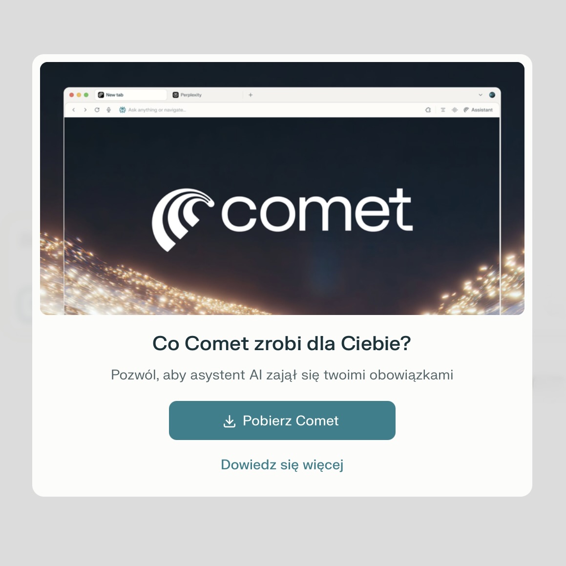 Przeglądarka AI Comet od Perplexity debiutuje w darmowej wersji 6 Comet od Perplexity za darmo