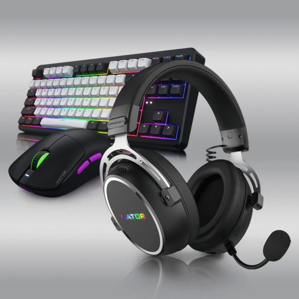 Gamingowy zestaw dla gracza od HATOR to niedrogie sprzęty cieszące oko. Pierwsze wrażenia