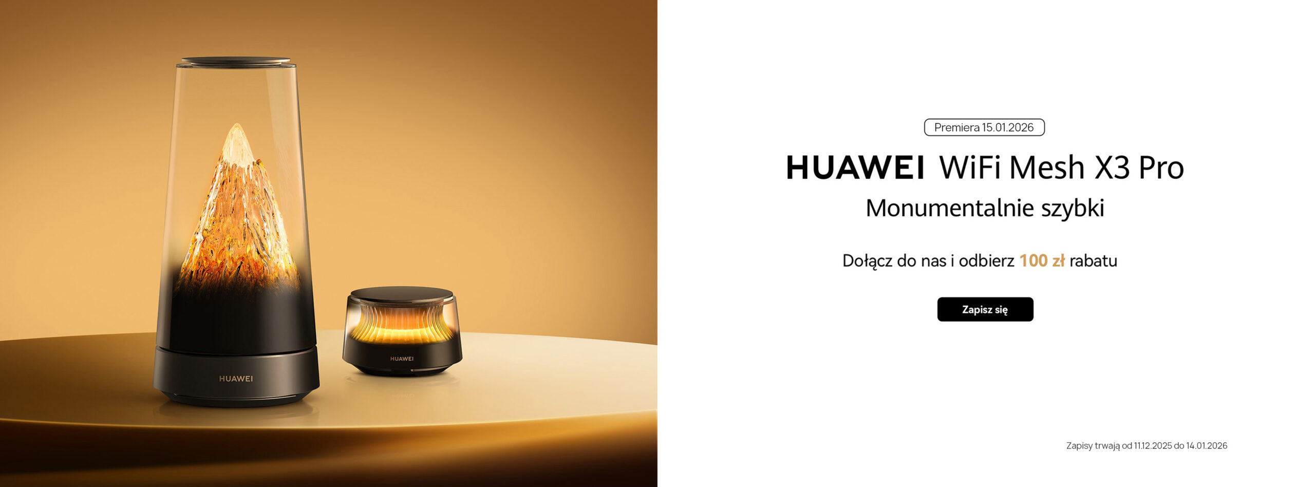 HUAWEI prezentuje słuchawki FreeClip 2 i piękny WiFi Mesh X3 Pro. Znamy termin polskiej premiery 8 HUAWEI WiFi Mesh X3 Pro teaser scaled
