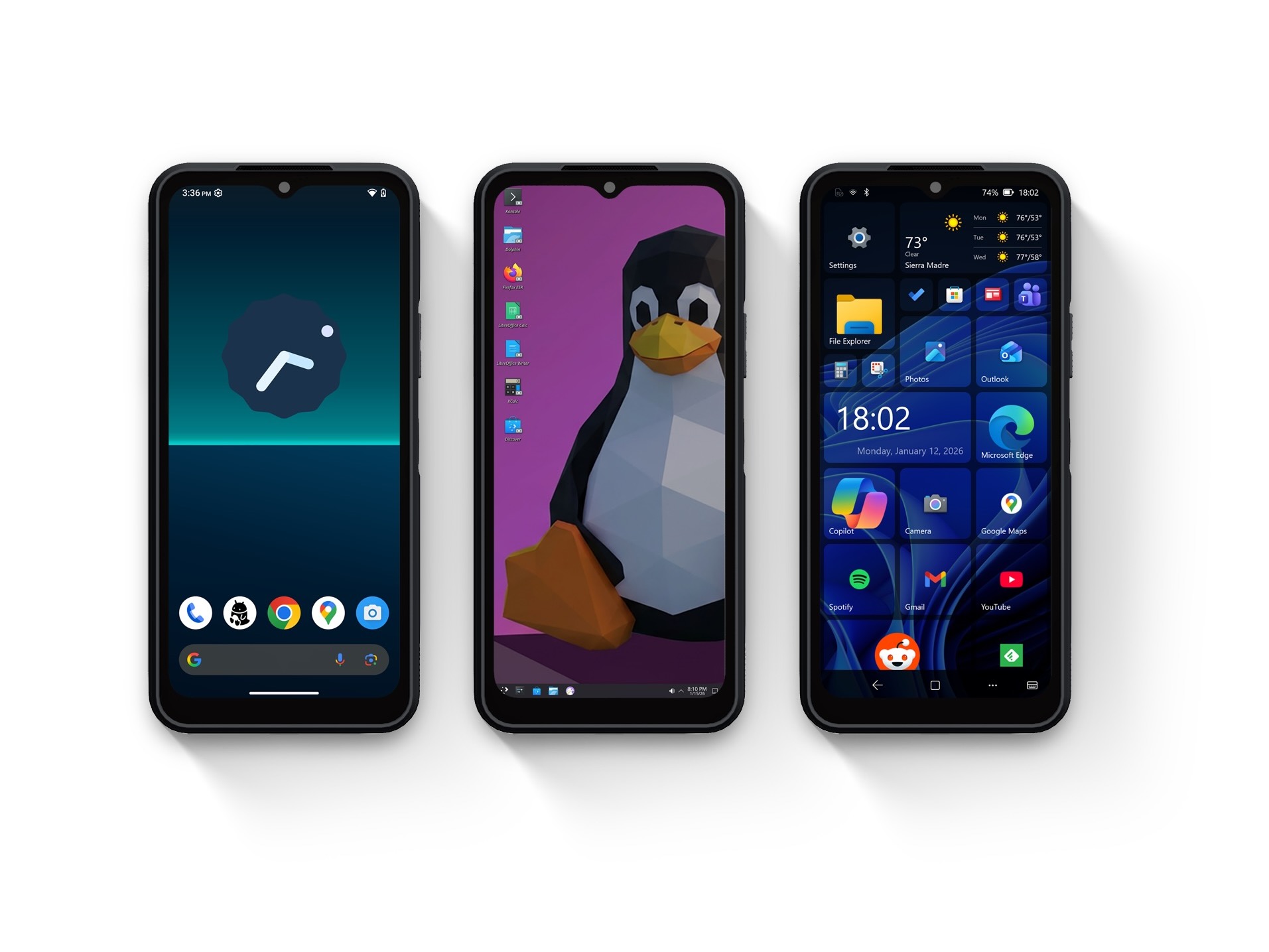 Smartfon z Androidem, Linuxem i Windowsem jednocześnie. Oto NexPhone! 5 NexPhone - Windows 11, Debian Linux i Android 16 na jednym urządzeniu