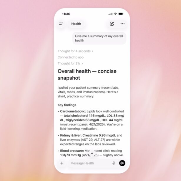 Rusza ChatGPT Health zintegrowany z danymi m.in. z Apple Health