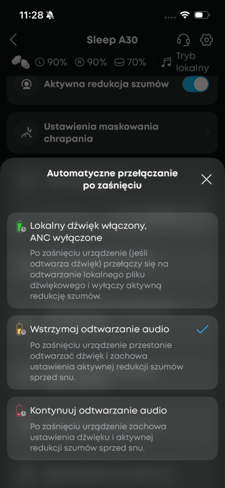 Aplikacja Soundcore dla Sleep A30