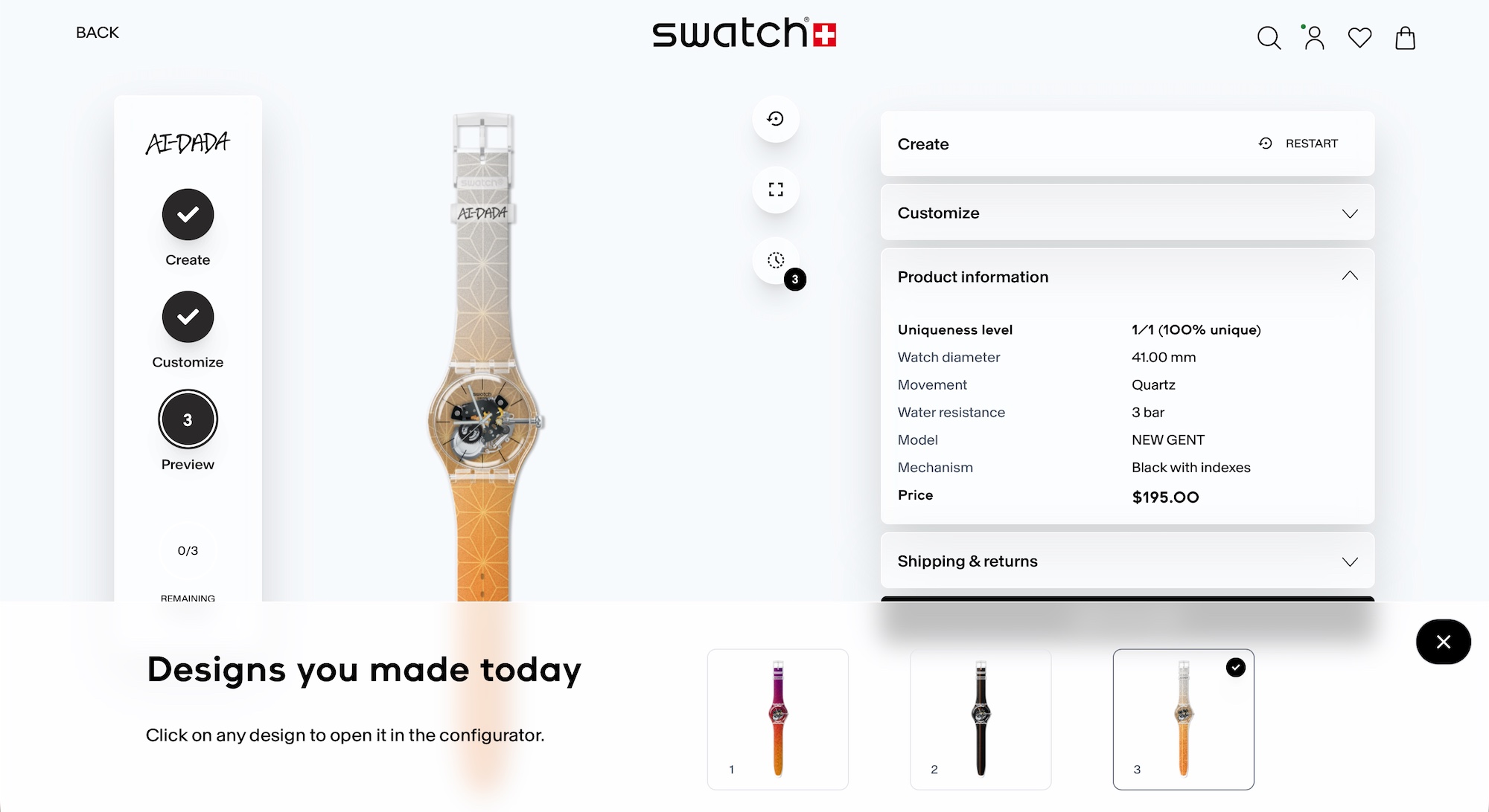 Swatch AI-DADA