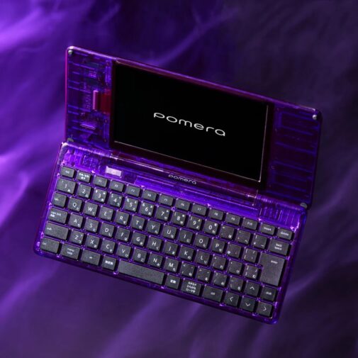 Pomera DM250XYZ w przeźroczystym fiolecie