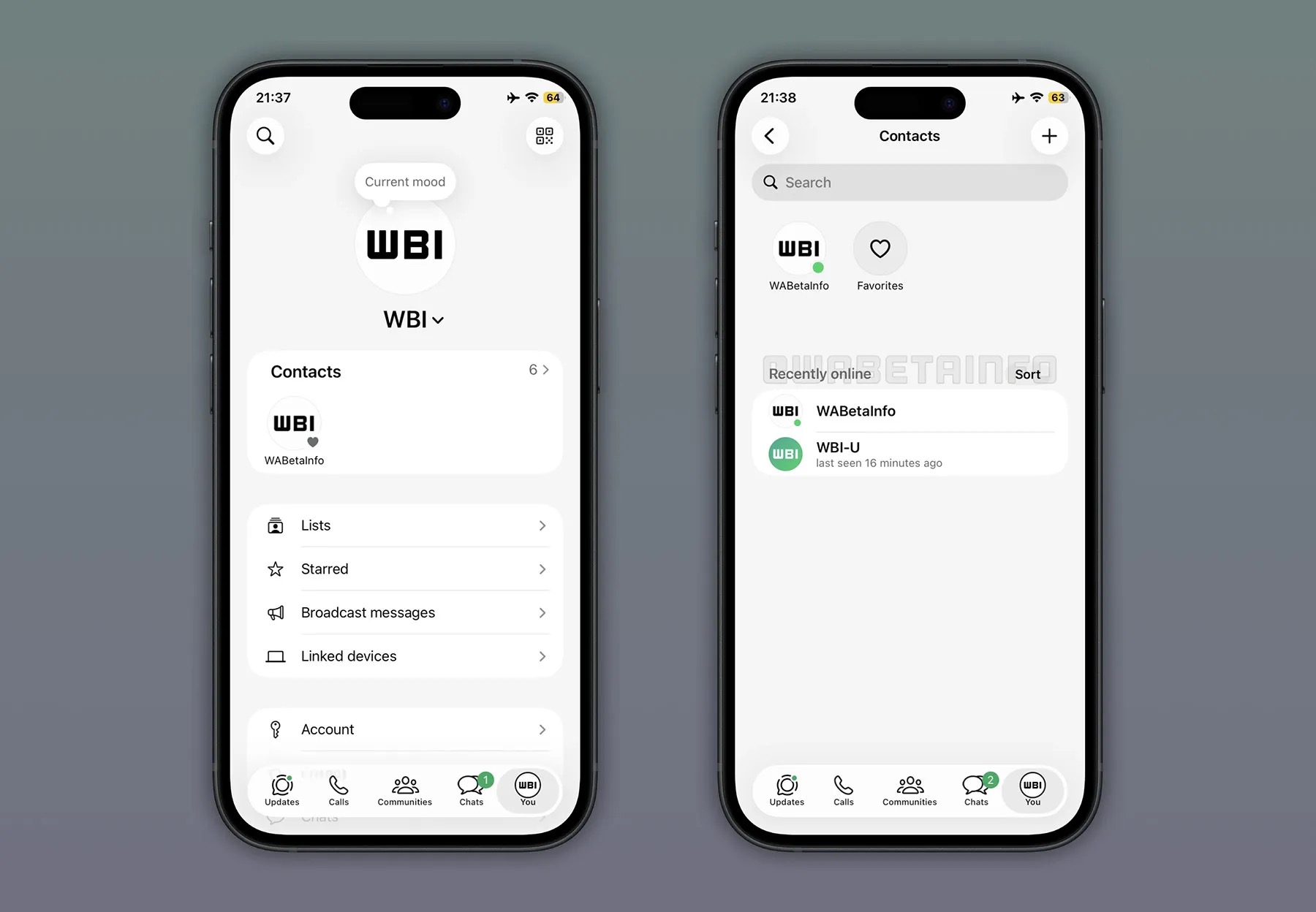 WhatsApp z centrum dostępności kontaktów