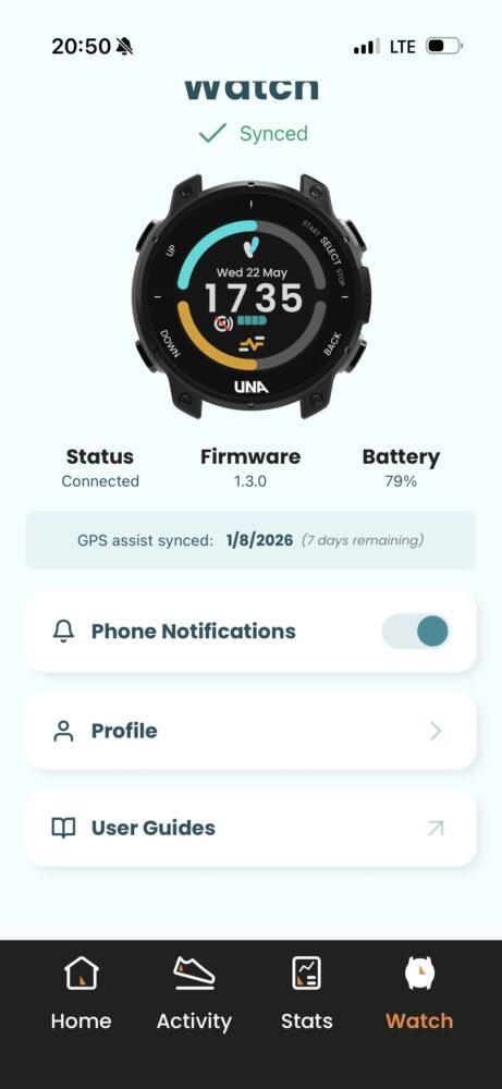 UNA Watch aplikacja