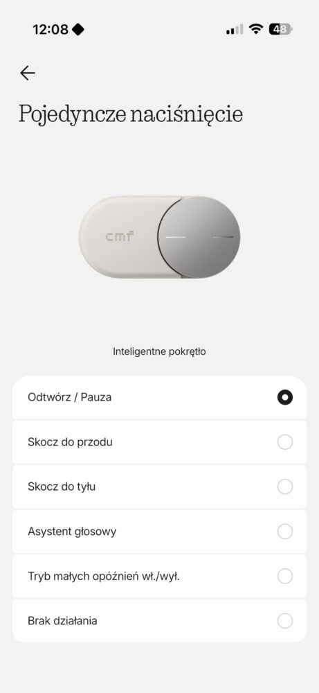 Aplikacja Nothing X funkcje Smart Dial w CMF Clip Pro