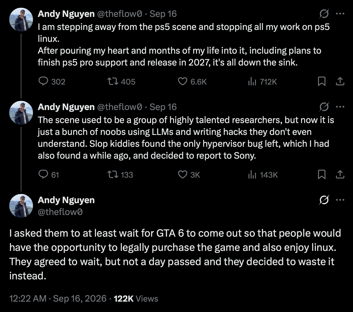PS5 Linux Twitter