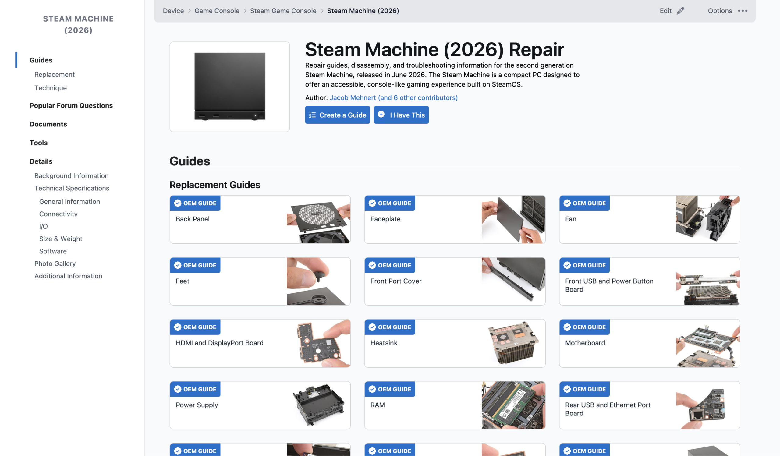 Steam Machine iFixit poradnik 