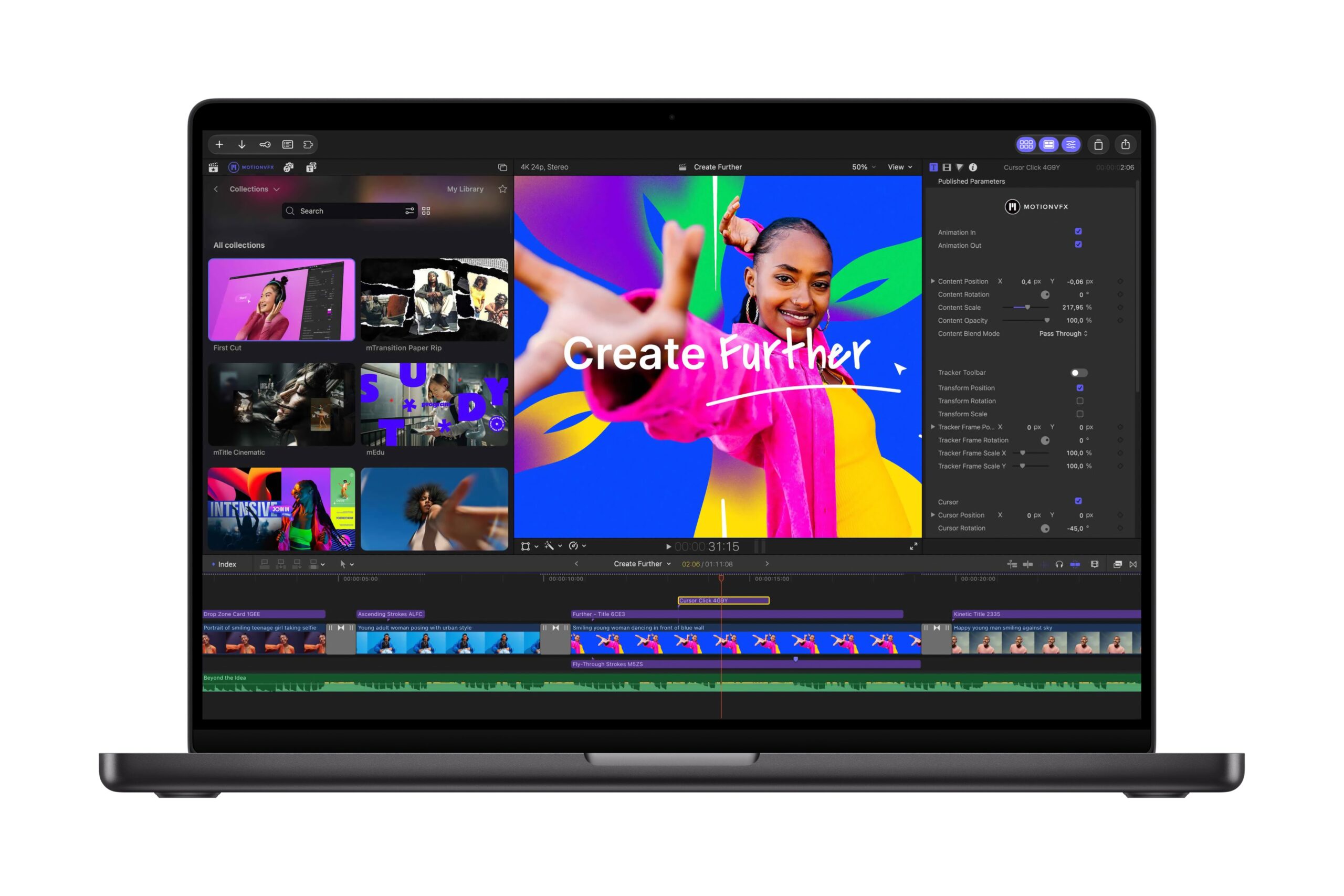 Apple Creator Studio z potężnym updatem. AI, nowe UI i wbudowane treści MotionVFX 10 Apple Creator Studio Final Cut Pro MotionVFX 261027 scaled
