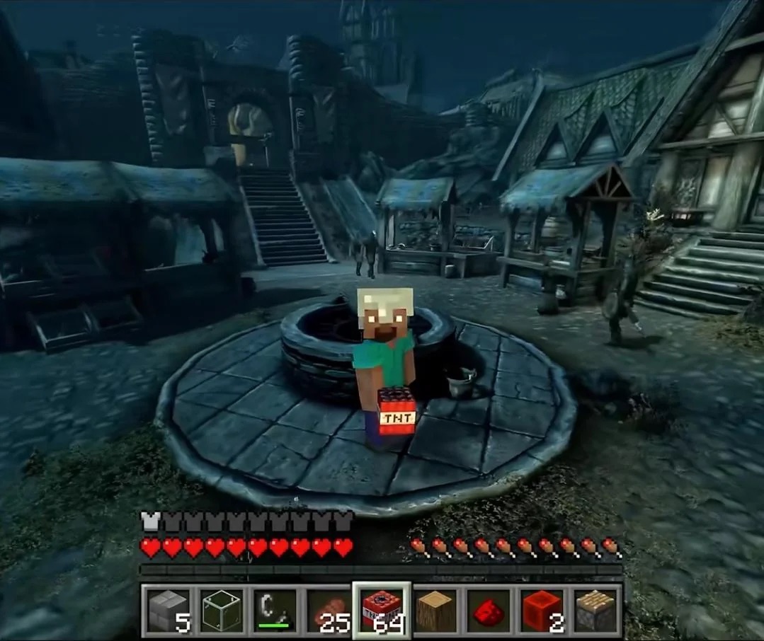Minecraft w Skyrim screenshot